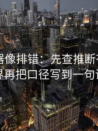 91浏览器像排错：先查推断有没有越界再把口径写到一句话