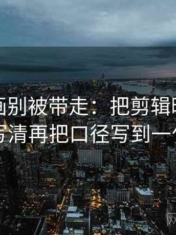 香蕉漫画别被带走：把剪辑暗示因果吗写清再把口径写到一句话