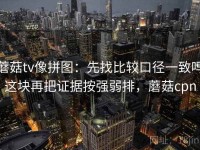蘑菇tv像拼图：先找比较口径一致吗这块再把证据按强弱排，蘑菇cpn