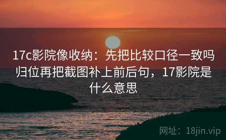 17c影院像收纳：先把比较口径一致吗归位再把截图补上前后句，17影院是什么意思